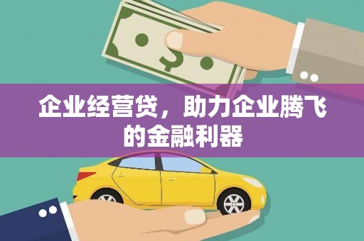 喀什企业经营贷，助力企业腾飞的金融利器