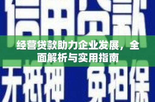 喀什经营贷款助力企业发展，全面解析与实用指南