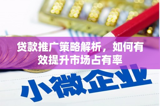 喀什贷款推广策略解析，如何有效提升市场占有率