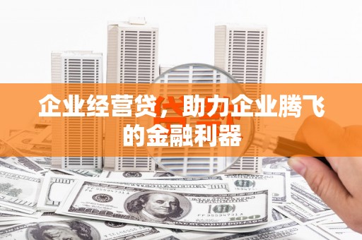 喀什企业经营贷，助力企业腾飞的金融利器